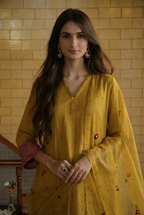 Saffron Charm Festive Kurta Set for Women