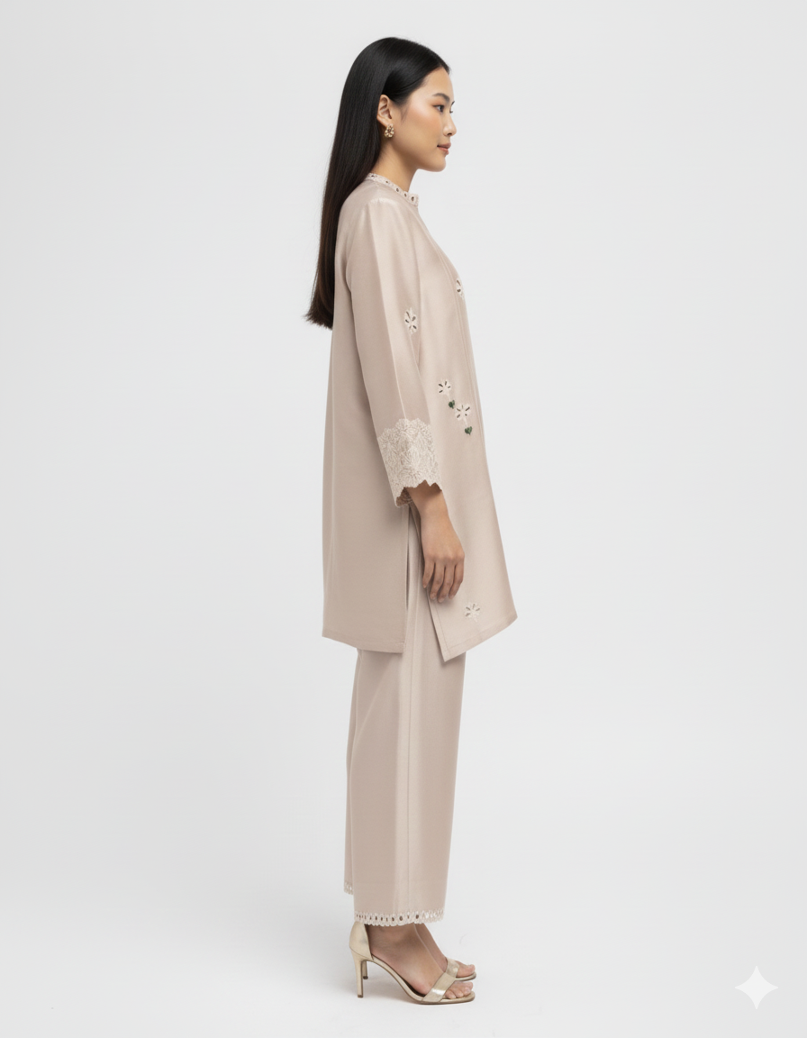 Cotton Silk Suit with Delicate Resham Work Embroidery