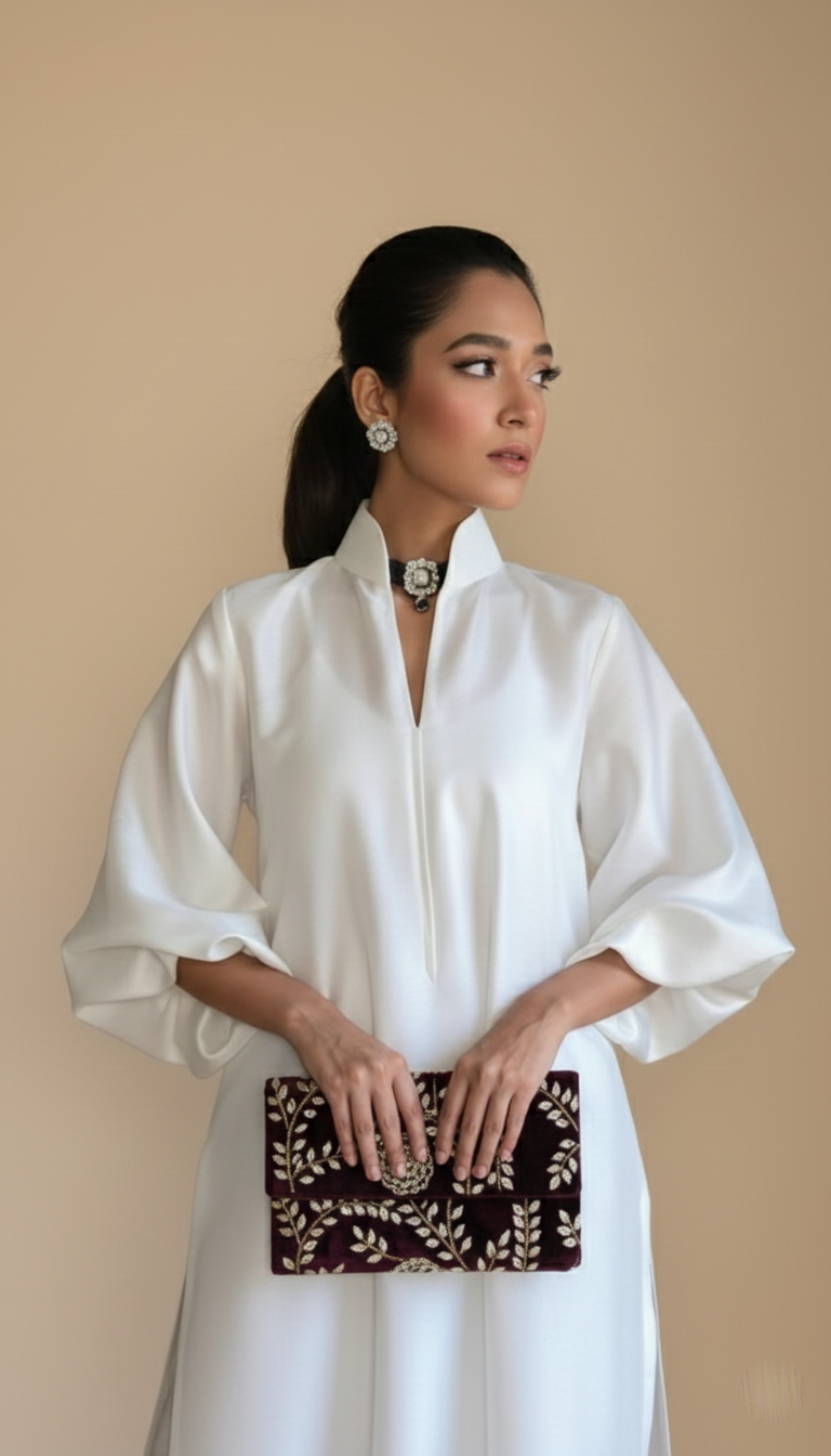 Cotton Suit with Intricate Cut Work Pants