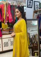 Luxurious Satin Sharara Suit with Zardozi Work & Organza Dupatta