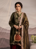 Royal Handcrafted Zardozi Velvet Ensemble