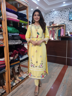 Organza Suit with Resham Embroidery