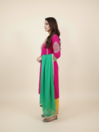 Crepe Kali Suit with Elaborate Zardozi Work