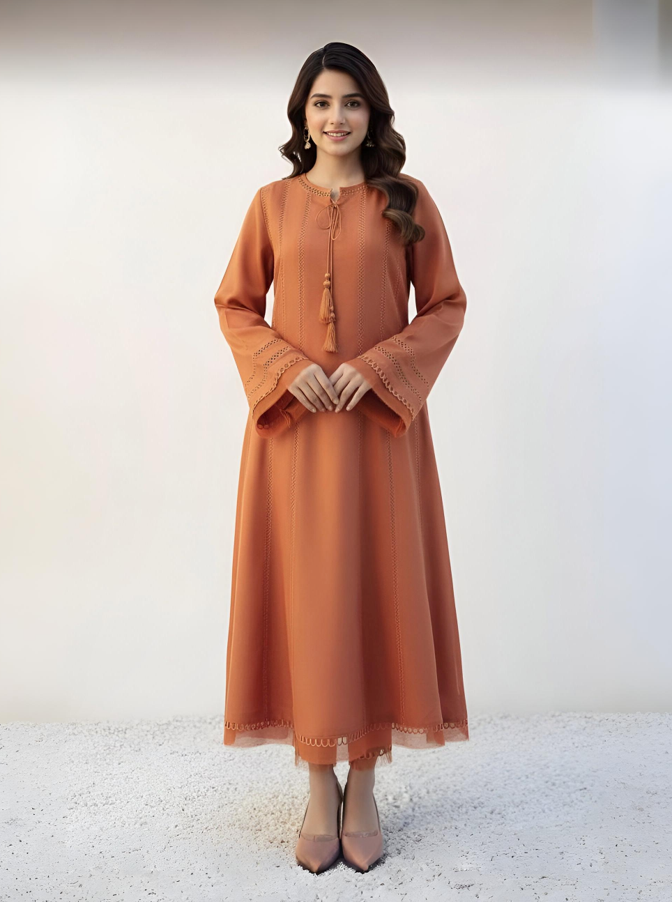 A-Line Cotton Kurta and Pant Set