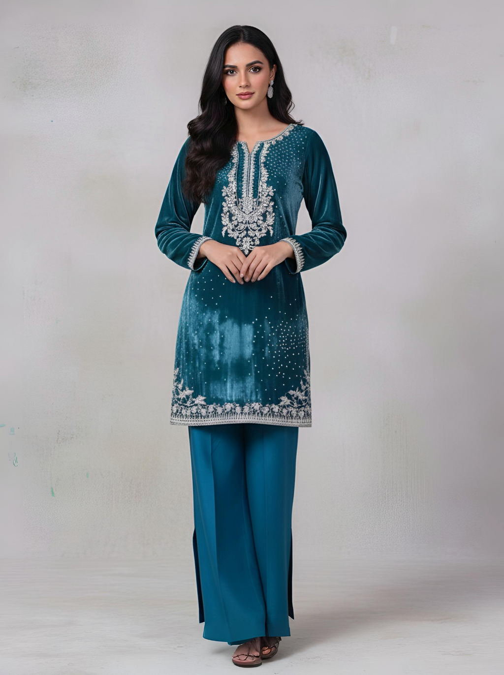 Royal Zardozi Velvet Suit