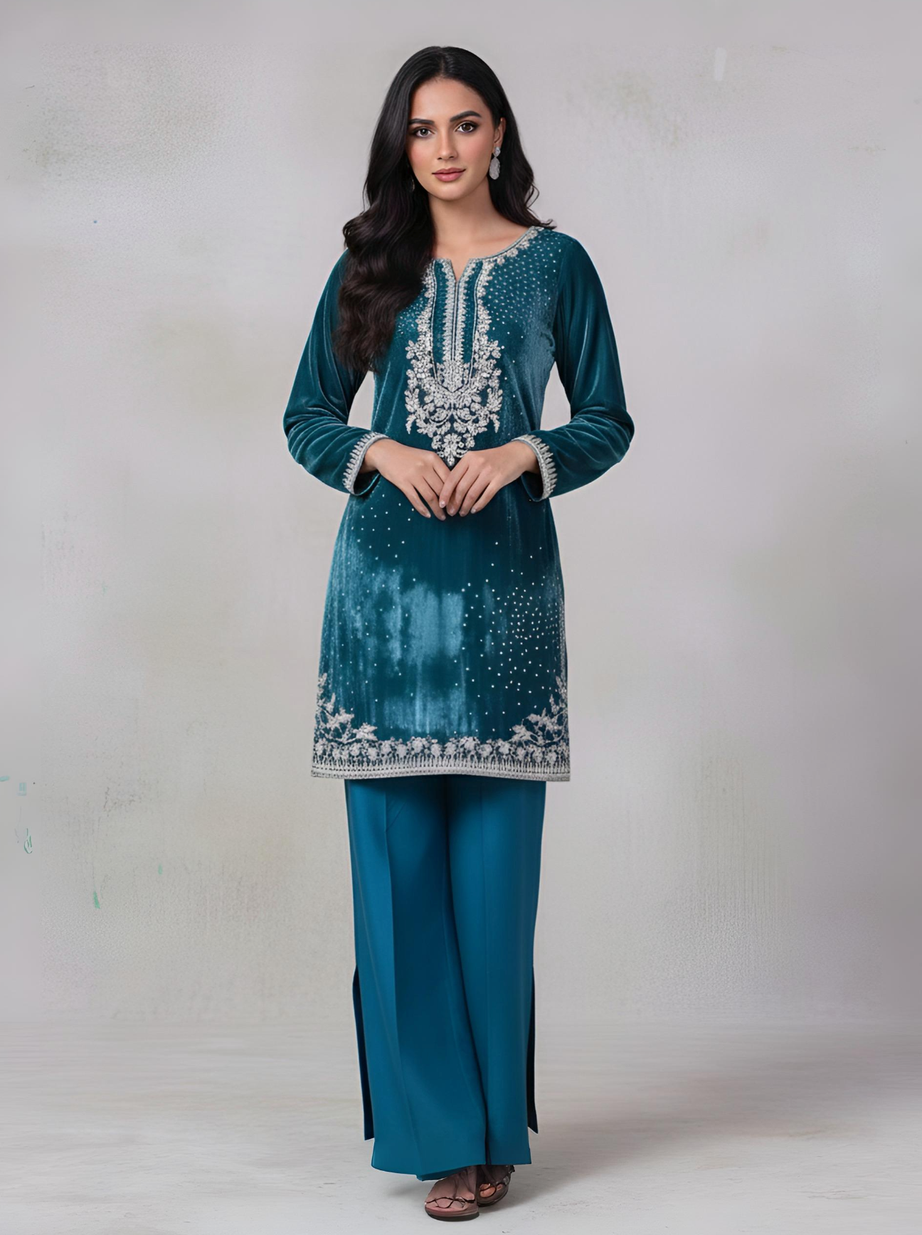 Royal Zardozi Velvet Suit