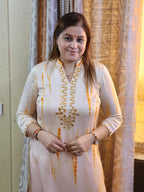 Vibrant Modal Satin Ensemble: Tie & Dye Pattern & Mirror Work Embellishment